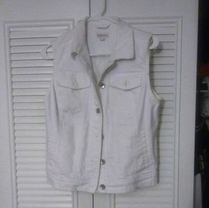 White Denim Vest